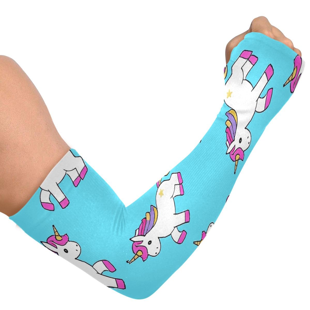 Cooling Arm Sleeves for Men Women UV Sun Protection Arm Covers Cartoon Animals Cute Compression Sleeves Sports Football Golf Cycling