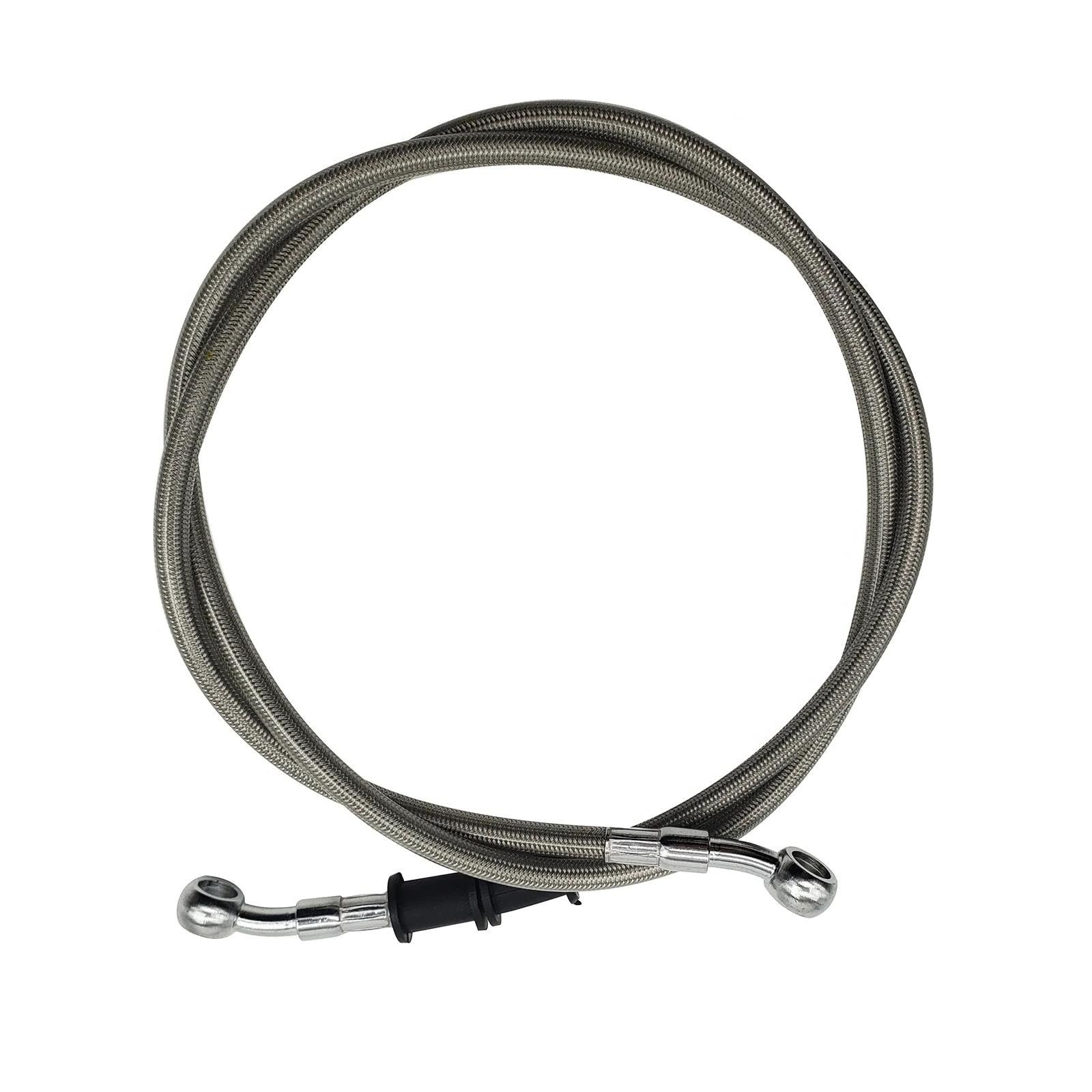 Ksxzw Silver Motorbike Part Motorcycle Brake Line Length 120Cm Hydraulic Lines 10Mm 28 Degree
