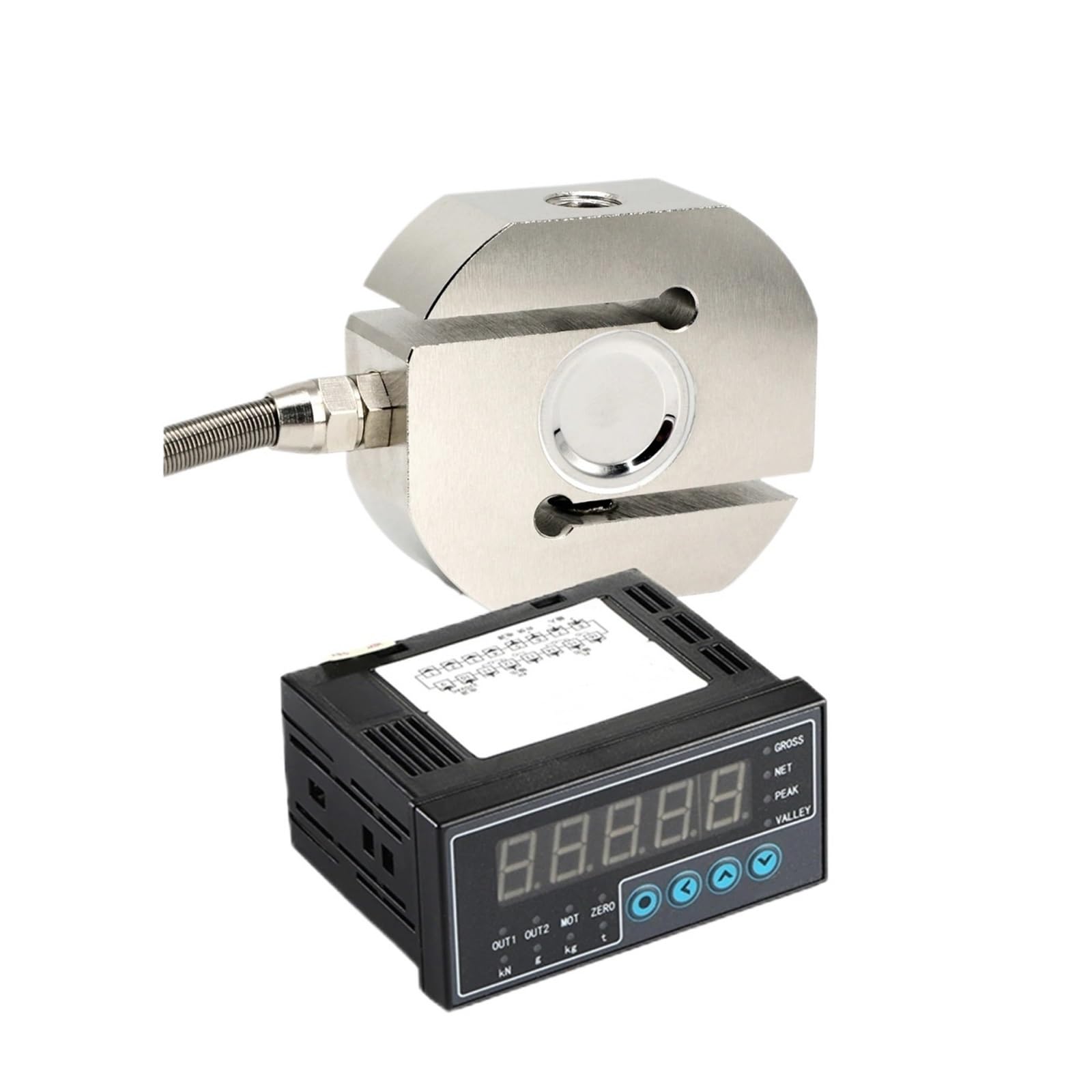 JJHQOKYNA Load Cell Sensor with Indicator Display Amplifier Transmitter AC100-240V Test Tension and Compression Force Weight(50KG with Indicator)