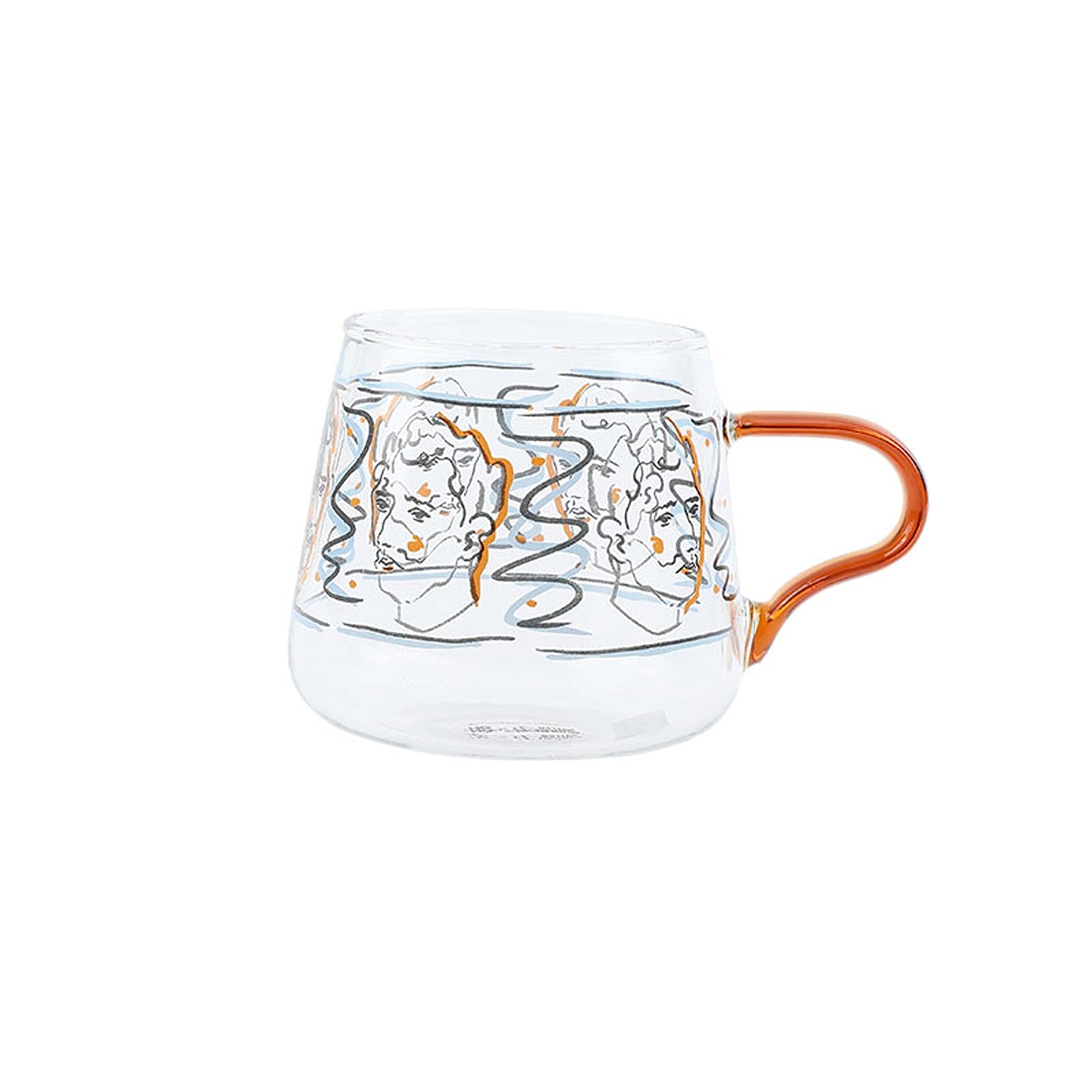 Vasos de cristal para café con leche tazas de vidrio de color amarillo y verde para tus desayunos