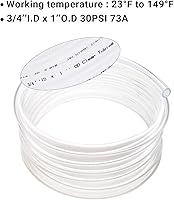 Vista 4 de Tubo de vinilo transparente de 34 pulgadas de diámetro interior × 1 pulgada de diámetro exterior -10 pies 30 PSI, tubo de plástico flexible, tubo