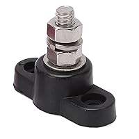 Vista 6 de M8 - Conectores de terminal de batería, resistente, ajuste universal, pernos de distribución de energía (rojo y negro), juego de 4 kit