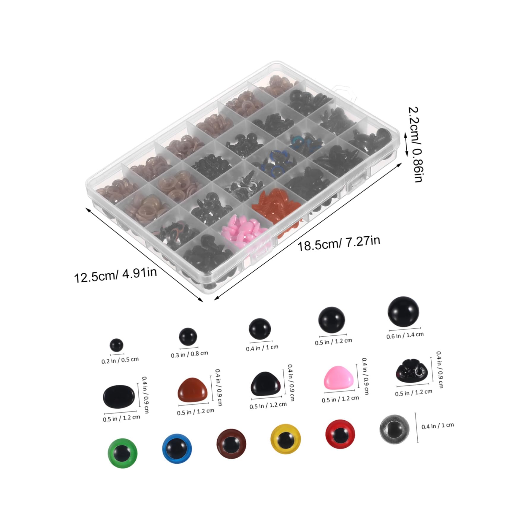 3/8 Inch (9MM) Round Wiggle Eye For Crafts and Novelties (Pkg/1000 Pcs)