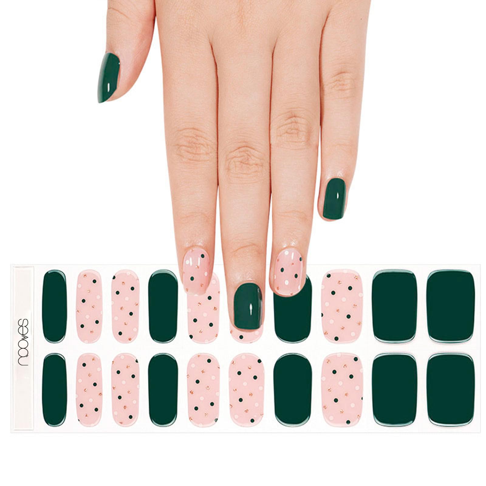 NOOVES Starter Kit: 2 Láminas de Gel + Lámpara Secado + Top Coat + Quartz Dual Stick| 40 uds Beauty Navidad, Semicuradas y Veganas con Lima y Palito de Naranjo