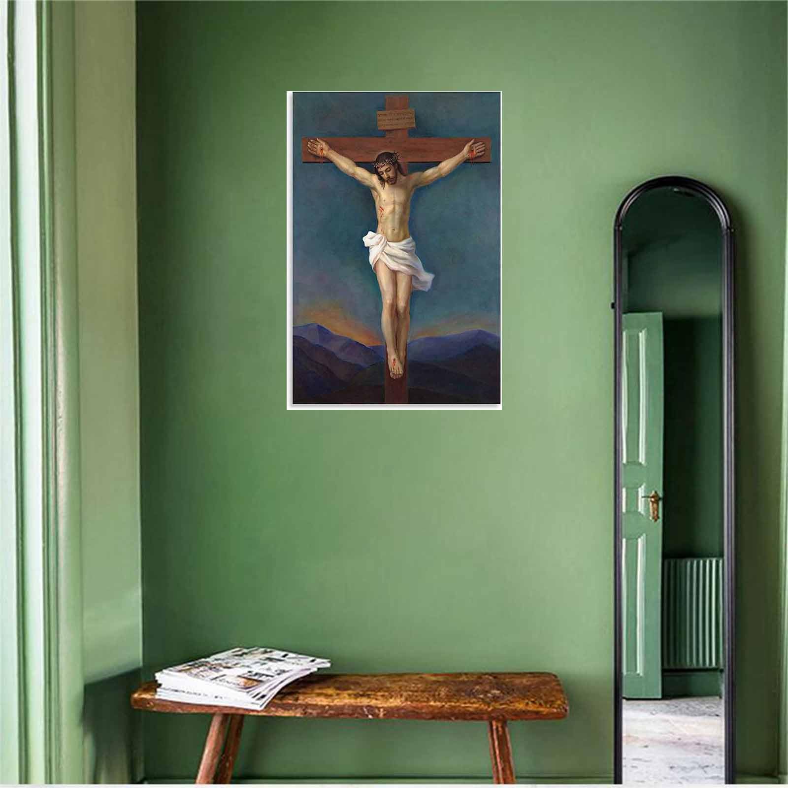 KNKncnv Jesus Oil Painting Art Poster Decorative