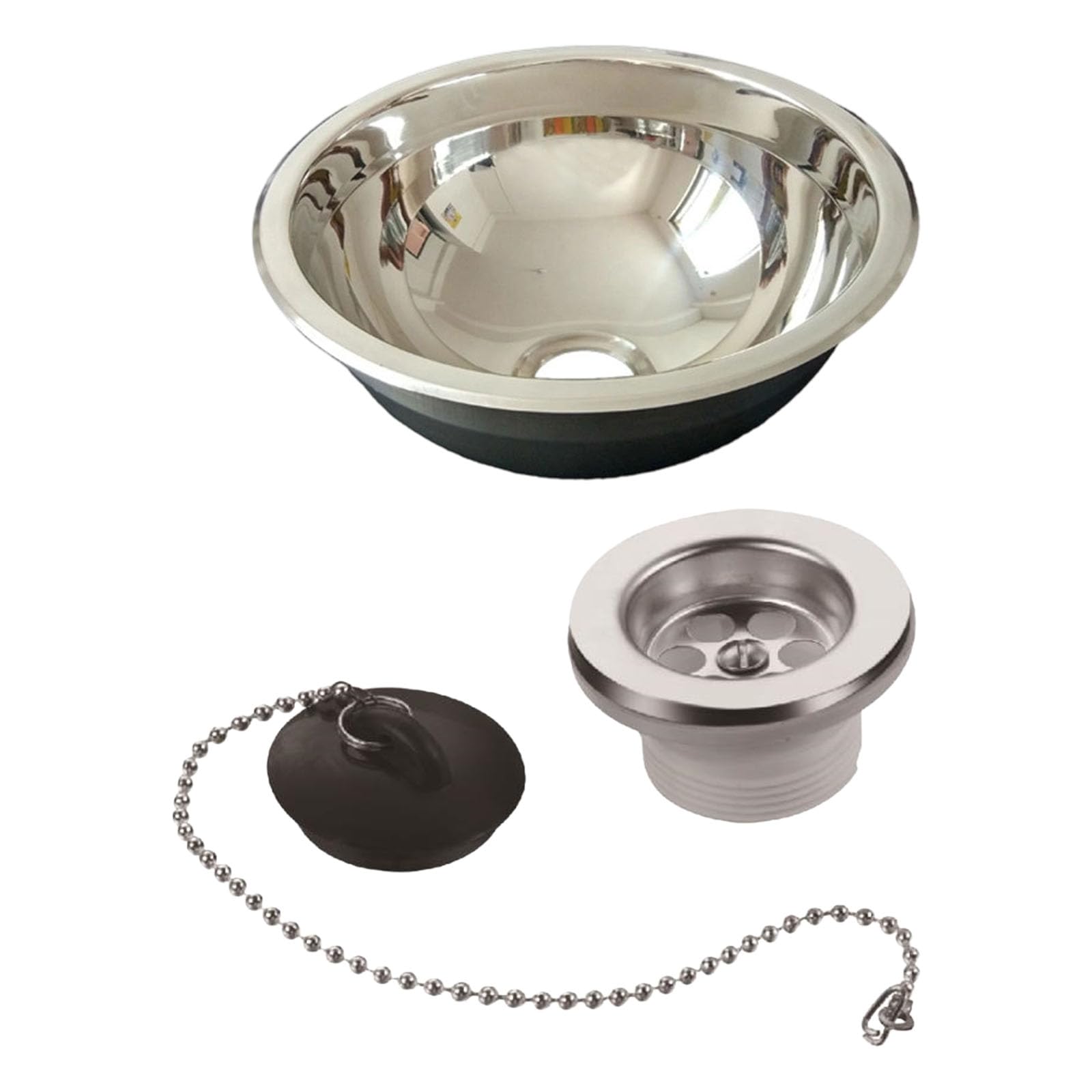 Buxuaaaa 295 Sink Accessories Untarnished Small Round Sink For Dense Kitchens Bathrooms Low Maintenance Vessel Ready Undermount Bowl
