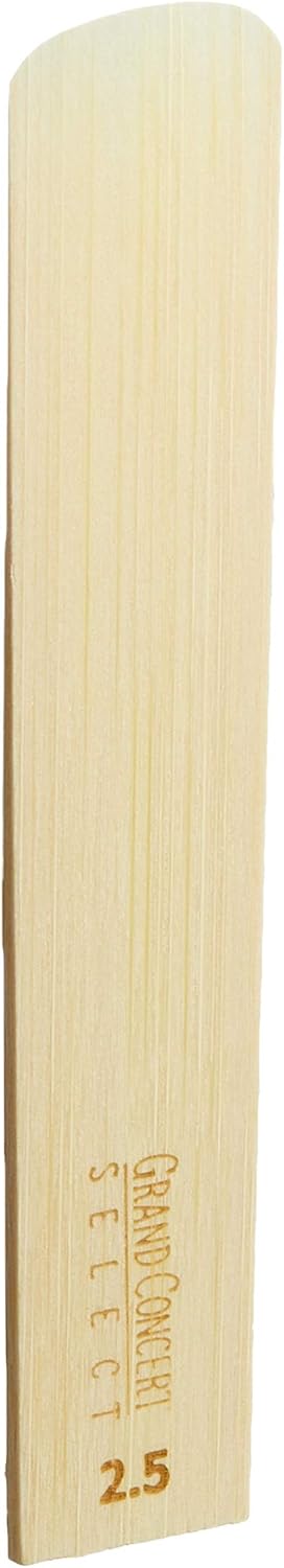 D’Addario Woodwinds Grand Concert Select Baritone Sax Reeds, Strength 2.5, 5-pack