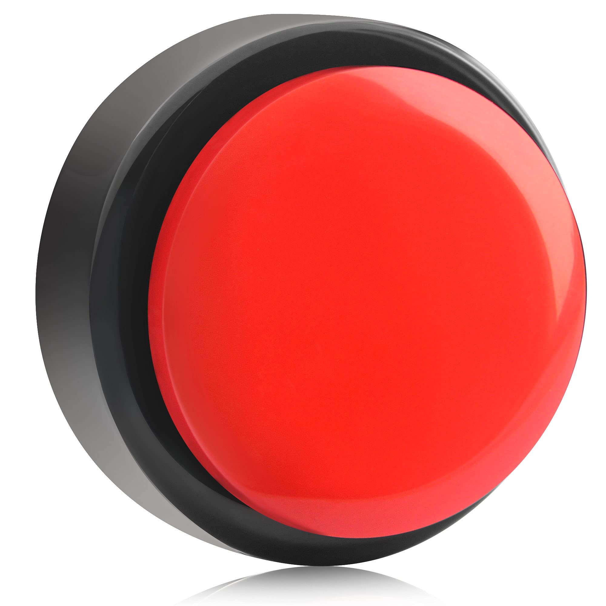 Extra Large Button Talking Alarm Clock with Volume Control - Speaks The Time, Date and Day - Perfect for The Blind, Elderly or Visually Impaired - Includes Batteries (Red and Black)