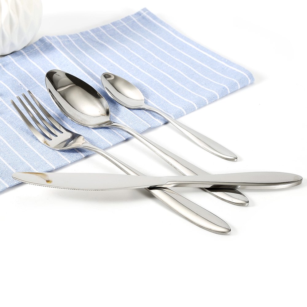Servizio Di Posate Completo Tavola 6 Persone Oro E Bianco Set 24 In Acciaio Inox Forchetta Cucchiaio Coltello Cucchiaino Caffe 78638906