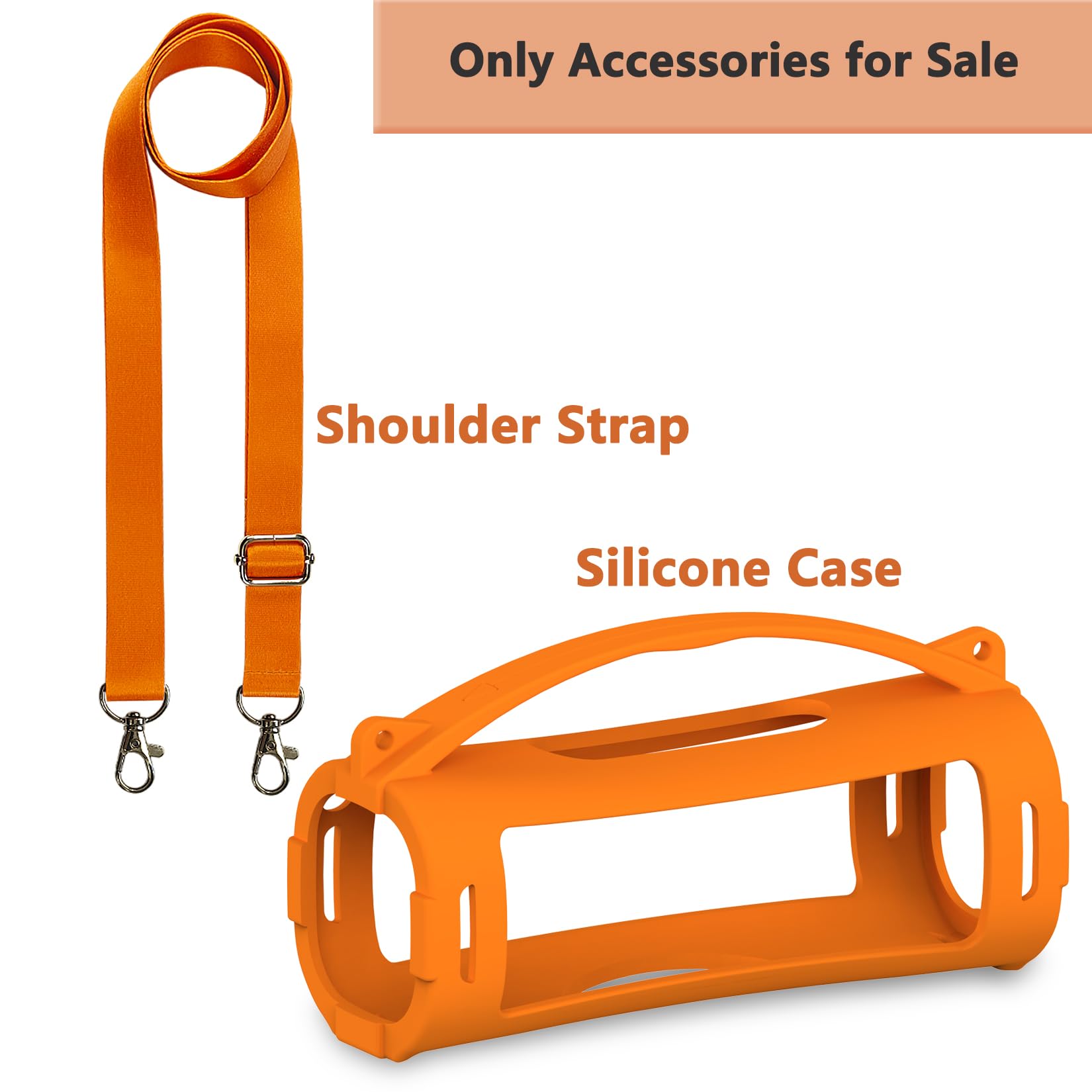 Silicone Cover Case for Sony ULT Field 1 Elextronics Ultra Portable Wireless Bluetooth Speaker, Protective Stand Holder for Sony ULT Field 1 Speaker Accessories (Case only) (Orange)