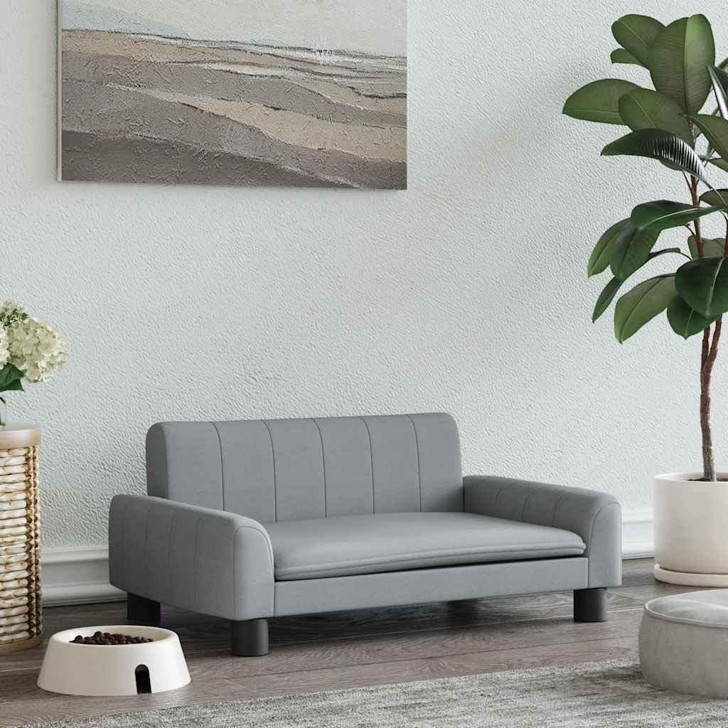 Cuccia per cani in tessuto con fondo antiscivolo e morbida schiuma, per cani di piccola taglia, protegge le articolazioni, ideale per soggiorno, camera da letto, grigio chiaro, 70 x 45 x 30