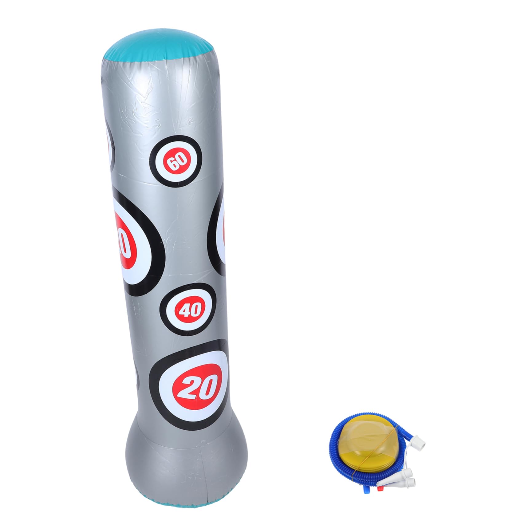 Toyvian Paquet Couleur Aléatoire de Boxe Gonflable en PVC de 1,6m Jouet de Boxe Relaxant Base de Sable Stable pour Adultes et Garçon et Filles à Domicile Salle de Sport