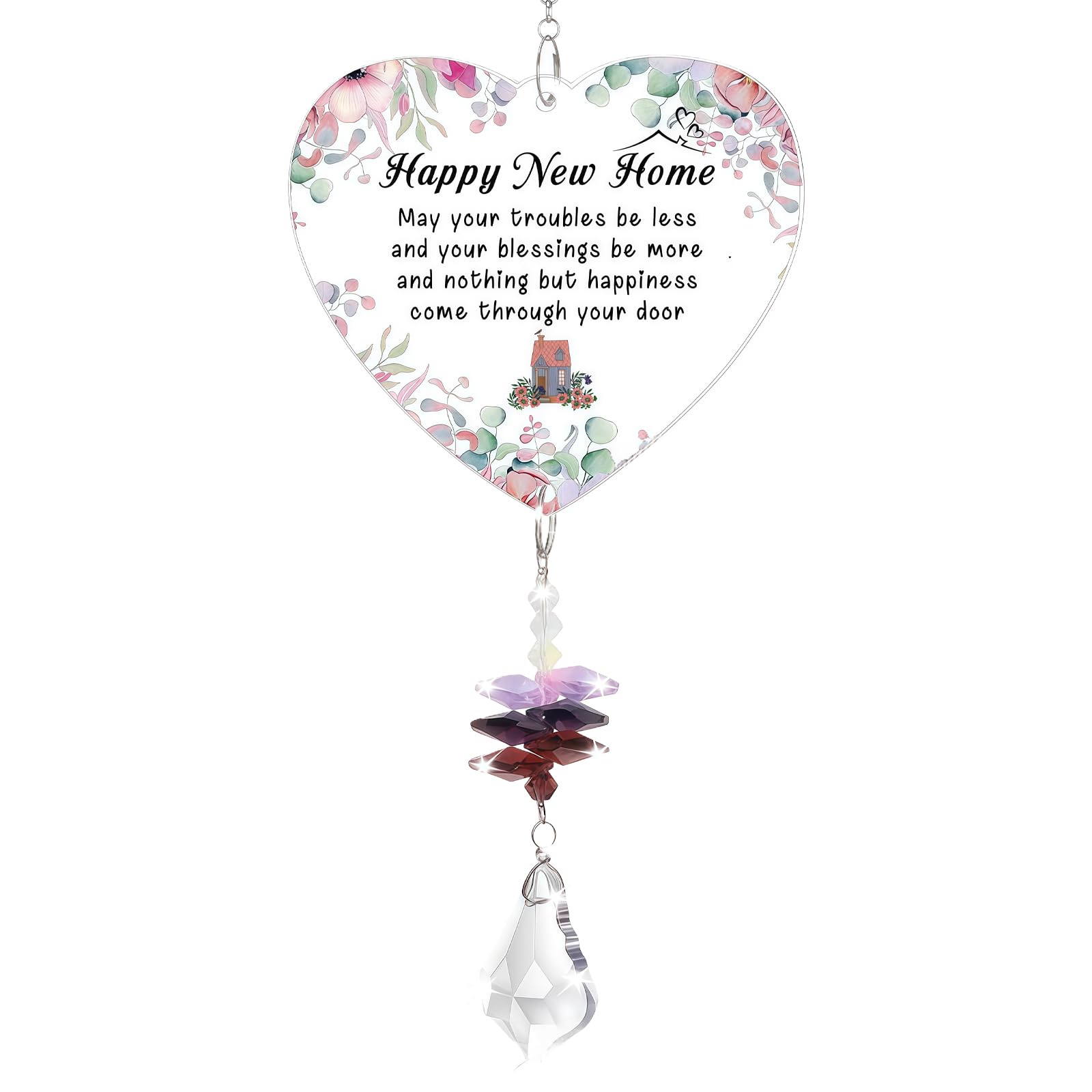 Qiansse Women's Pink The Perfect Housewarming Gift, New Home Decor For Couples Families Teachers Colleagues And Homeowners（With A Gift Bag And Rafi Grass）