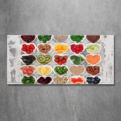 Tableau photo de 120x60 cm panoramique multicolore cuisine
