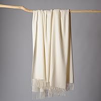 Vista 18 de CUDDLE DREAMS Manta de cachemira prémium con flecos, lujosamente suave (diamante ocre)