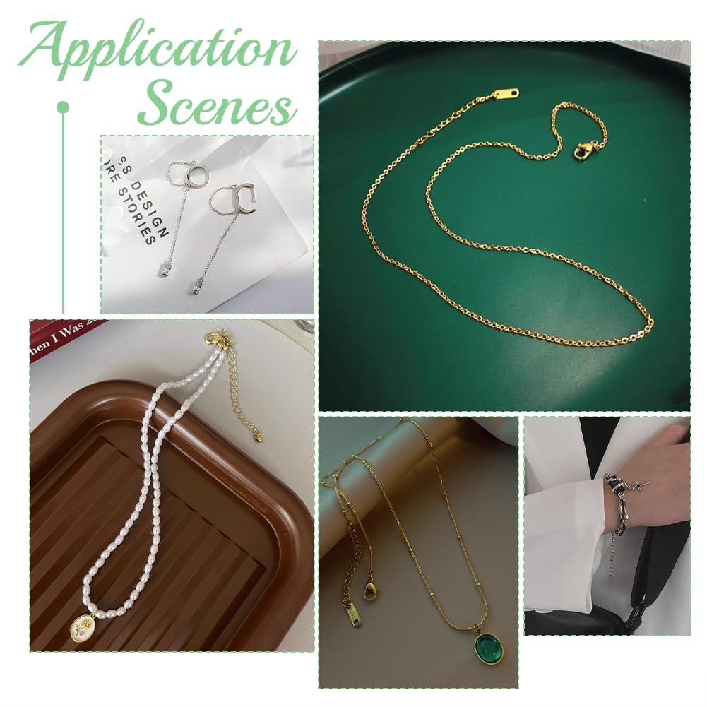 UNICRAFTALE 30 Pièces Rallonge Chaîne Plaqué Or 18K Acier Inoxydable 59mm - Extension Collier Bracelet