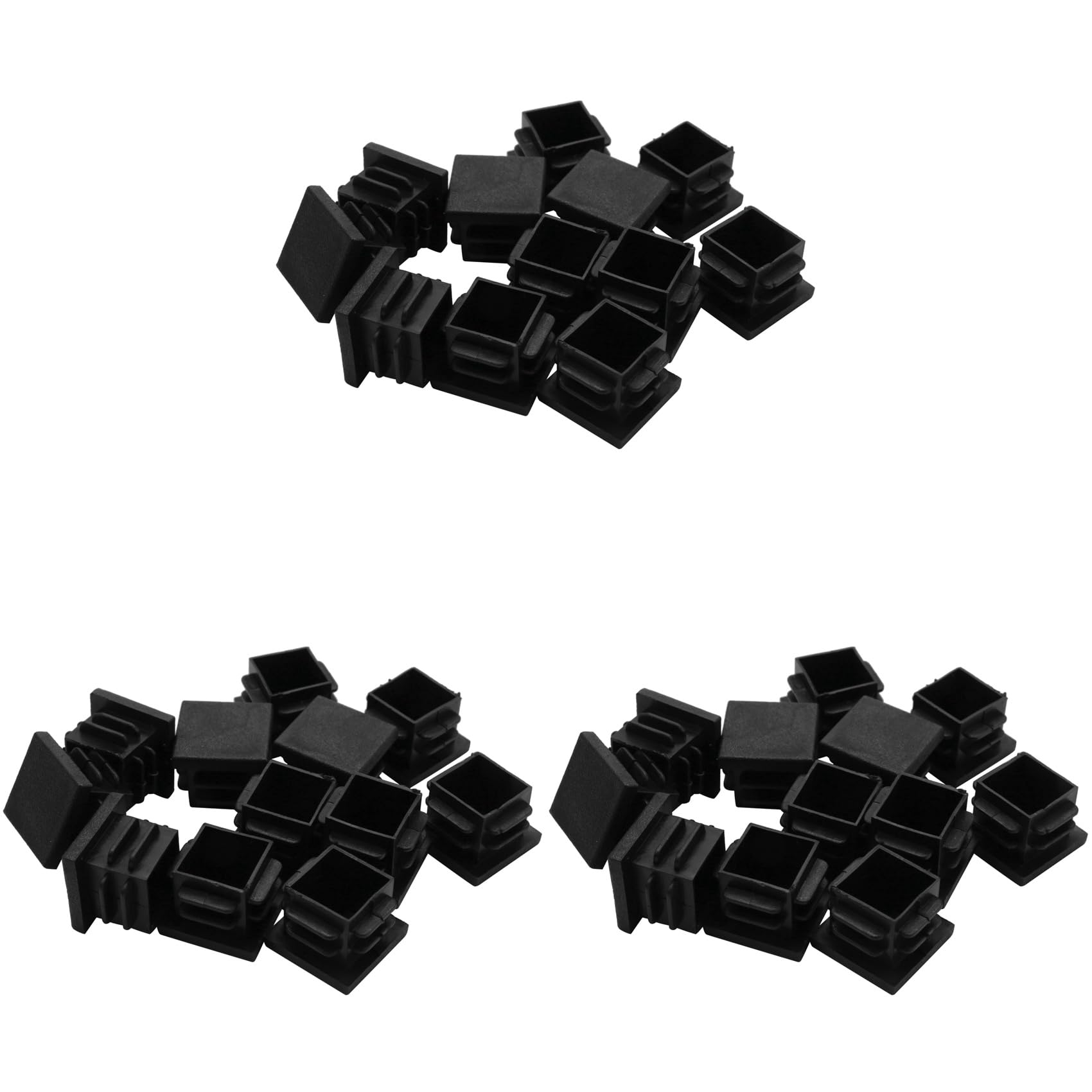 Hndhbfgrt 36 Pcs 19mm x 19mm Blanking End Caps Square Tubing Tube Insert Plastic