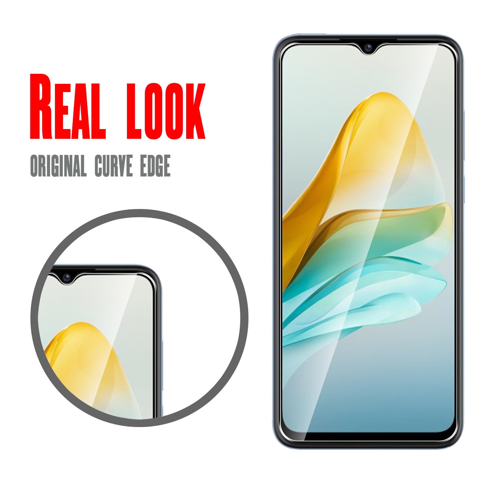 REY Bildschirmschutz 2er-Pack Für ZTE Blade A53 Pro/A53/A53+ – Gehärtetes Glas 9H, ölabweisend | Displayschutz