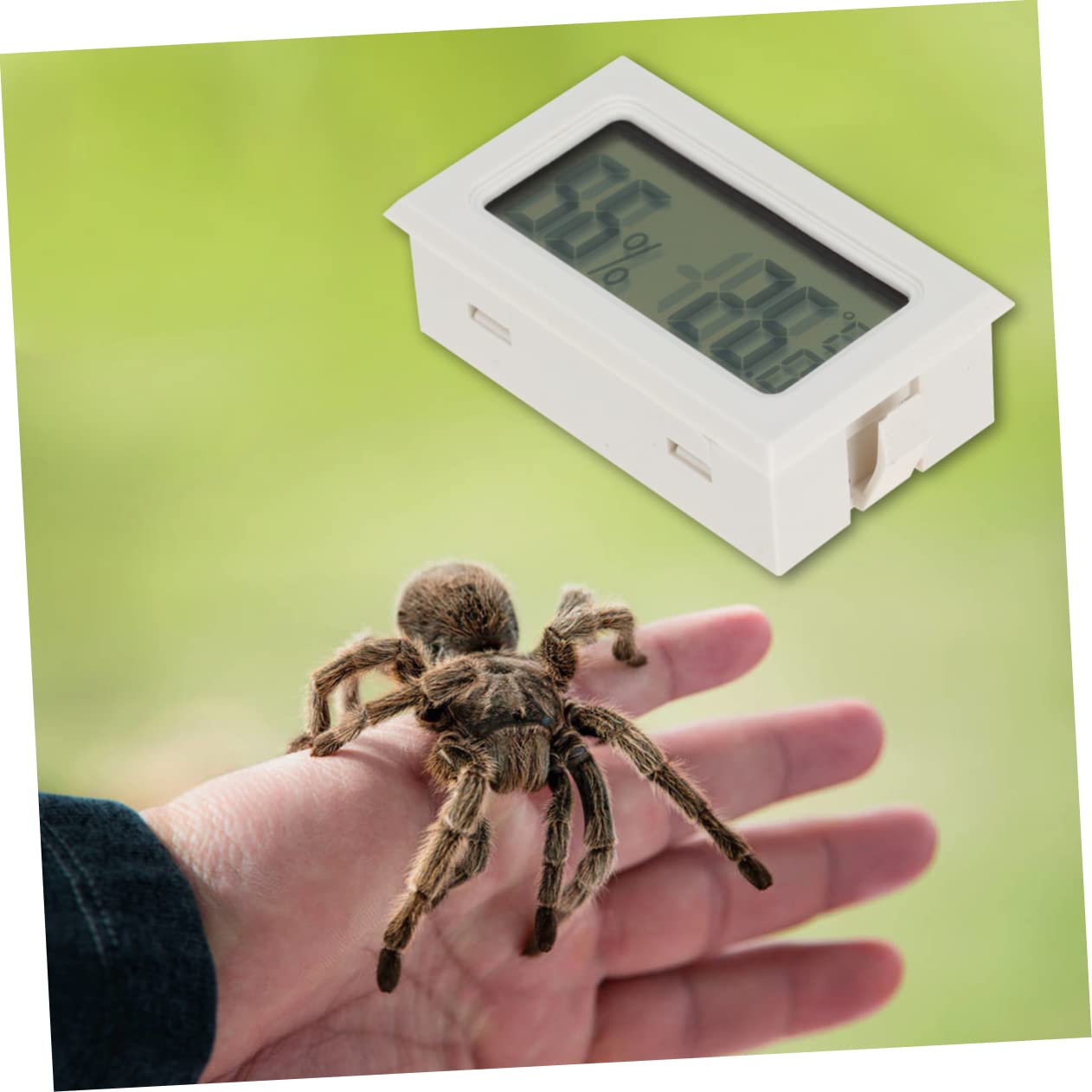 POPETPOP 15pezzi Mini Igrometro LCD per Monitoraggio umidità e Ed Misurazioni Accurate per Terrari Refrigeratori e Spazi Ridotti Aggiornamento Secondi