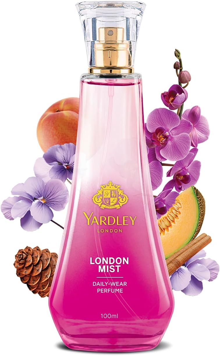 Yardley London London Mist Perfume| Floral & Ozonic Scent| 90% Naturally Derived| Orchid & Perfume for Women| 100ml