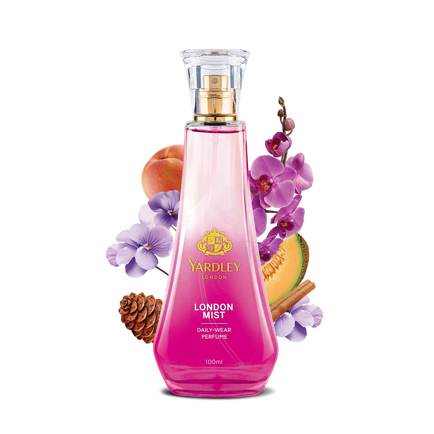 Yardley London London Mist Perfume| Floral & Ozonic Scent| 90% Naturally Derived| Orchid & Perfume for Women| 100ml