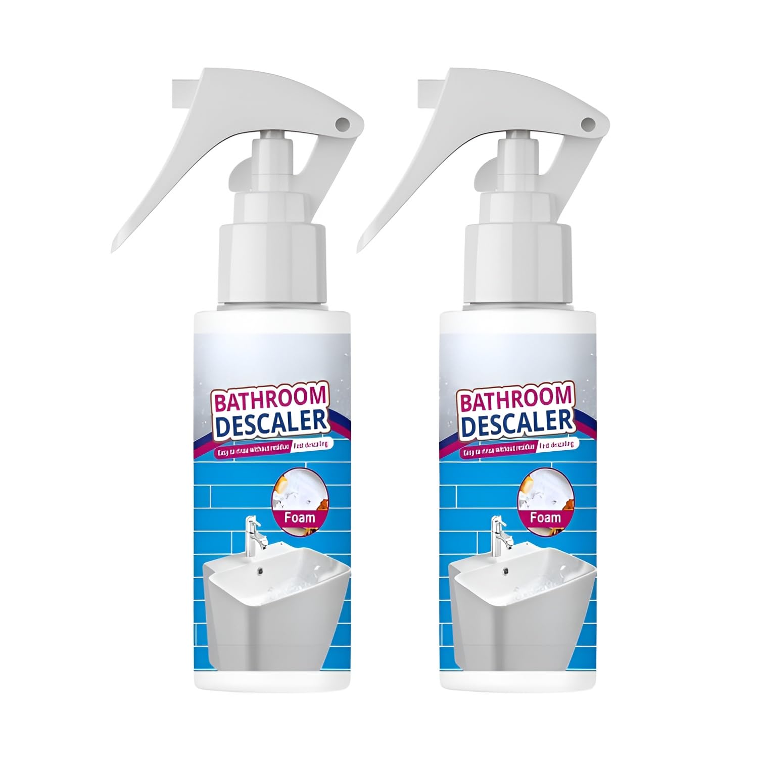 Bathroom Descaler Spray Foam | Hard Water Stain Remover for Tap, Sink, Tiles, Shower | Limescale Cleaner for Bathroom Fixtures | Easy Rinse, Each 200ml, Pack of 2-image-7