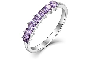 Amethyst Eternity Stackable Ring