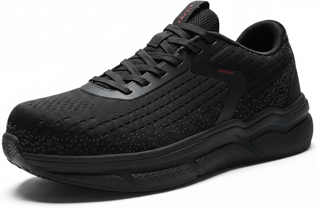 Men's Orthopedic Steel Toe Shoes | Water-Resistant & Arch Support for All-Day Standing | Wide Toe Box Safety Sneakers