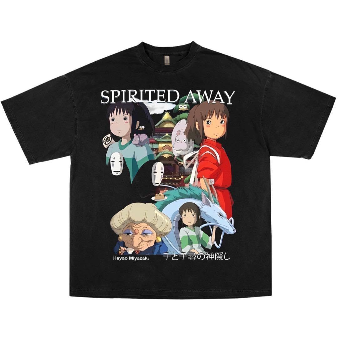Amazon.co.jp: 千と 千尋 Tシャツ ブラック 90s vinte : ファッション