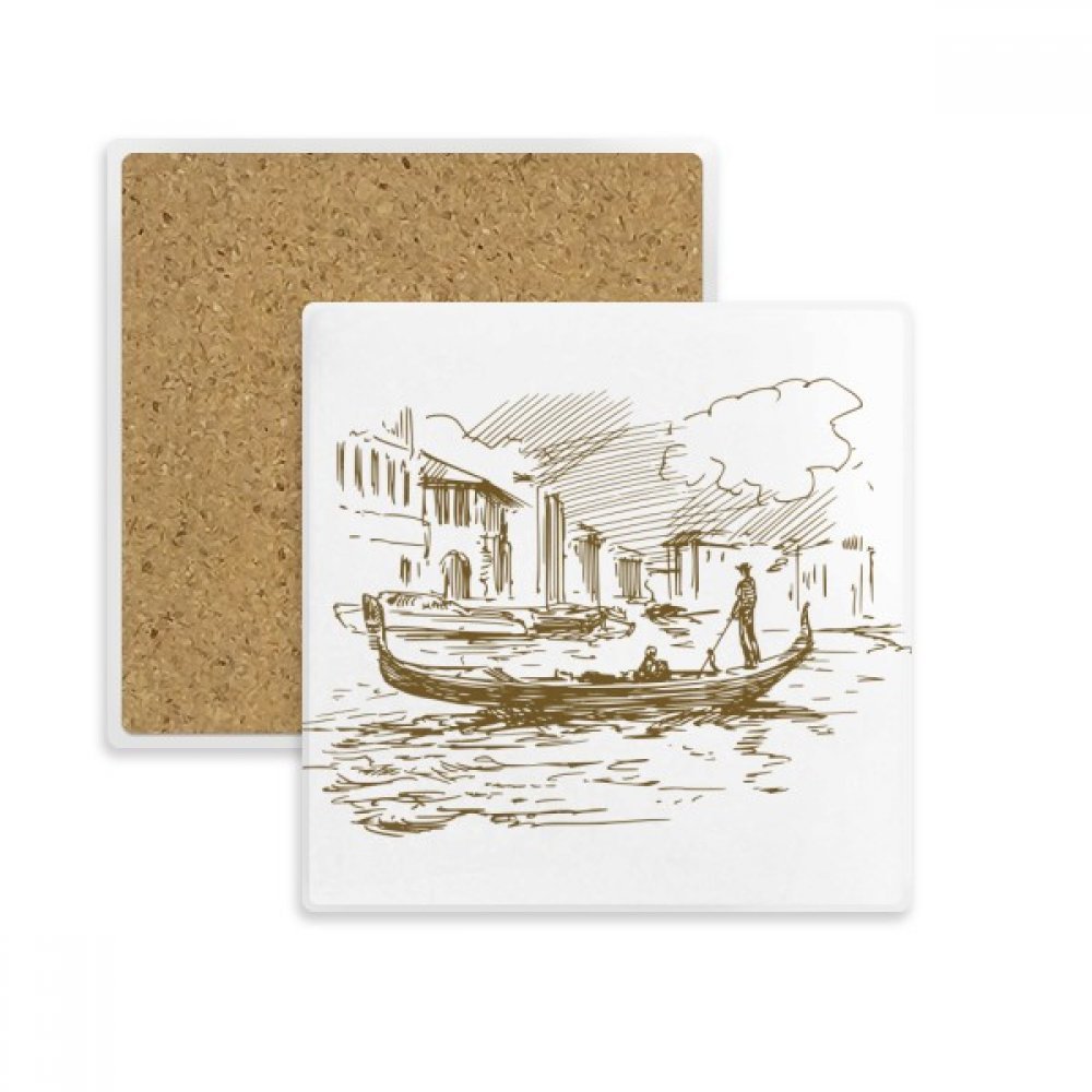 Porte de pierre dessous de verre absorbant pour un cadeau de créateur original