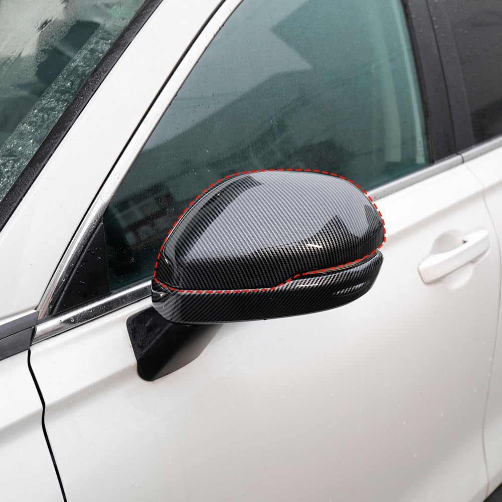 for Honda CRV 2023 2024 2025 Accessories Door Handle Rear Mirror Cover Shark Fin Antenna Decals Trim - Carbon Fiber Pattern