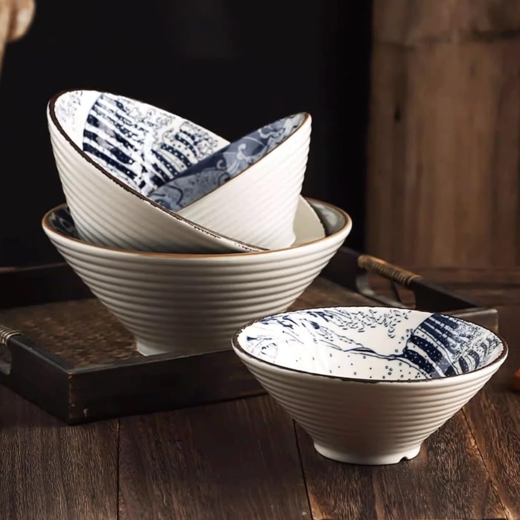 Miski do zupy Kreatywna miska do Ramen Ceramiczna miska na owsiankę z makaronem Miska na makaron Miska na zupę z makaronem wołowym Miski obiadowe (1)