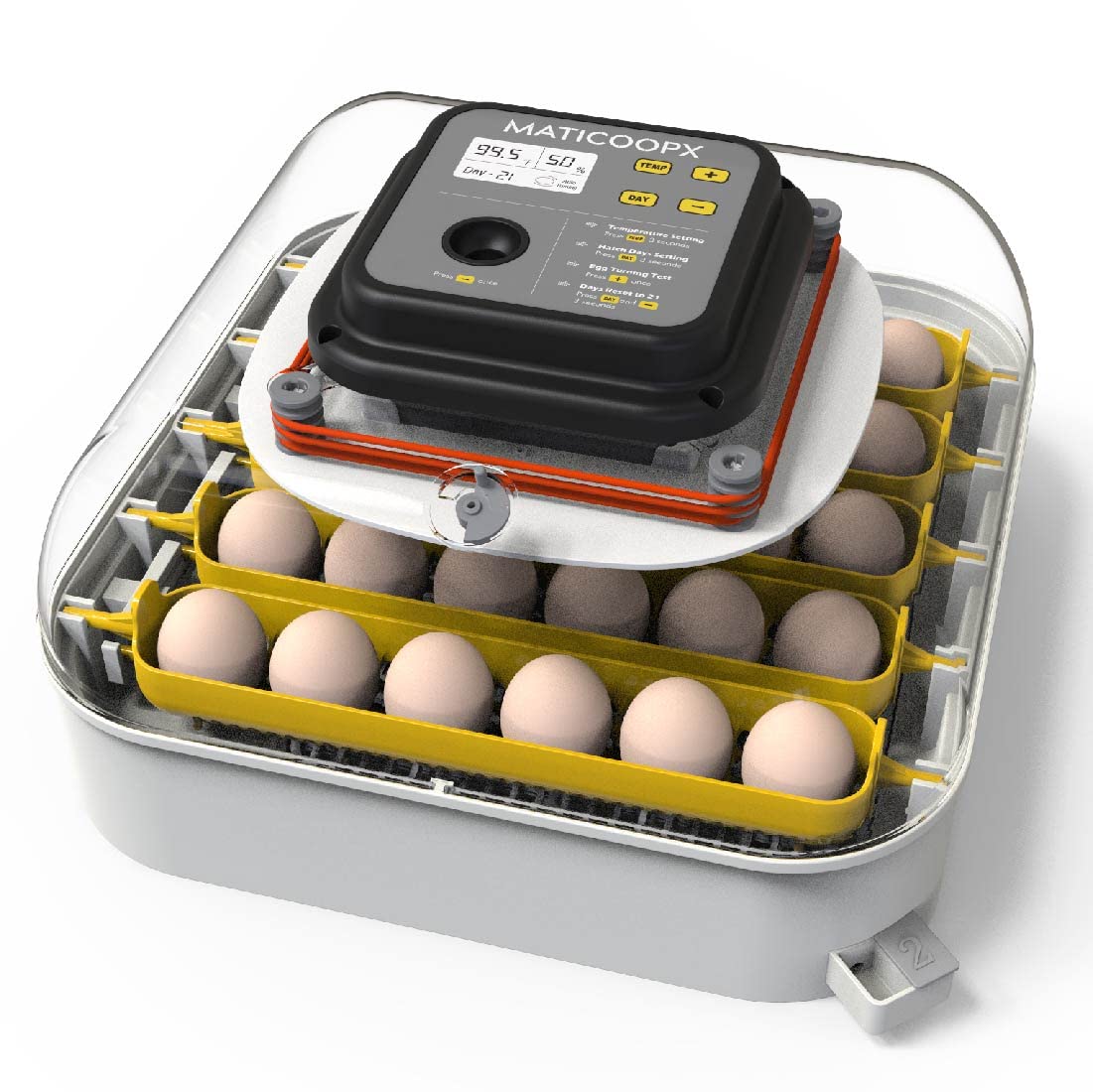 MATICOOPX 30 Egg Incubator with Humidity Display, Egg