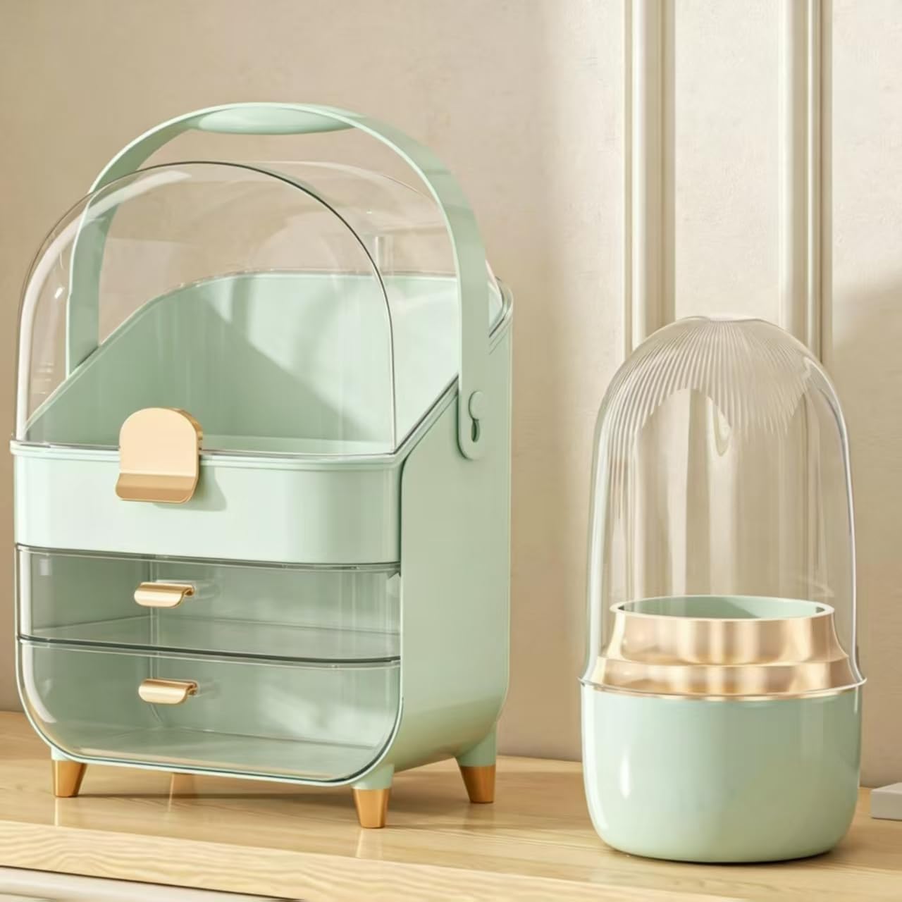 Cosmetics storage box, skincare product storage display stand, handheld