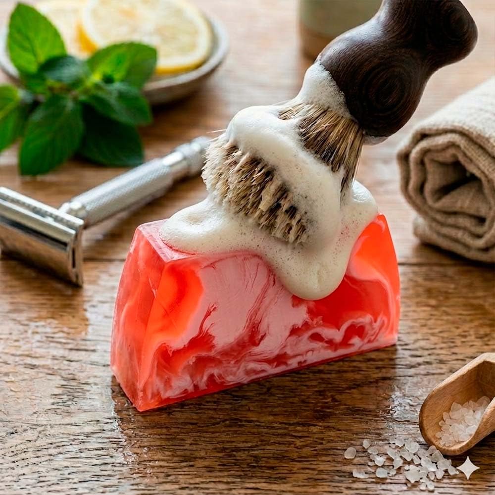 Pack 10 Jabón natural para depilación (100 gr)- Especial zonas sensibles, bikini, axilas - Evita irritaciones, cortes o rasguños - Pieles sensibles - Aroma Pomelo - Con glicerina vegetal y aguacate