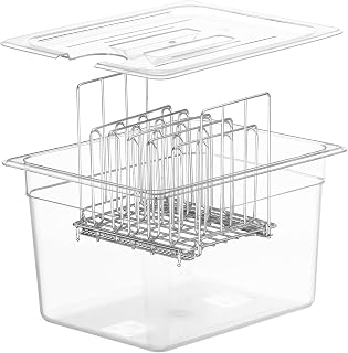 Sous Vide Container 12L, Sous Vide Container with Lid and Rack Door Sous Vide Stick Garer, Multifunctional Transparent Container Suitable for Fish Meat and Vegetables