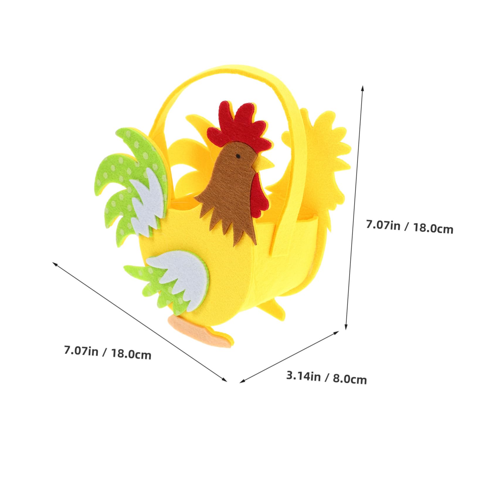 SUPVOX Handheld Storage Basket Non-woven Creative Storage for Boys and Girls Playful Room Decoration