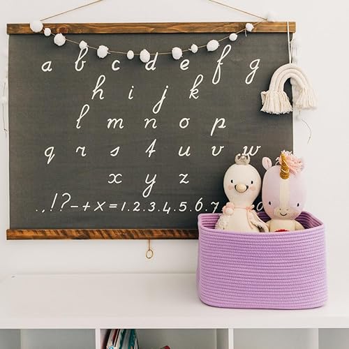 Miniatura 135 de OrganiHaus - Juego de 3 canastas con diseño de arcoíris para almacenamiento, canastas tejidas para organización, decoración pastel, guardar