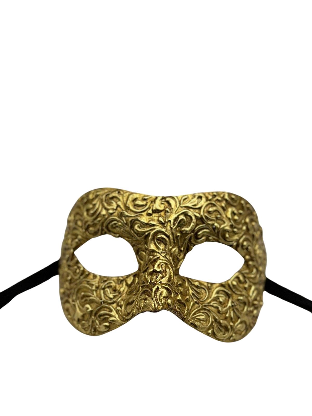 Máscara Veneciana de Papel Maché – Hecha a Mano – Máscara Barroca Dorada para Carnaval, Fiesta de Máscaras, Gala o Disfraz – Tradicional, Ligera y Cómoda