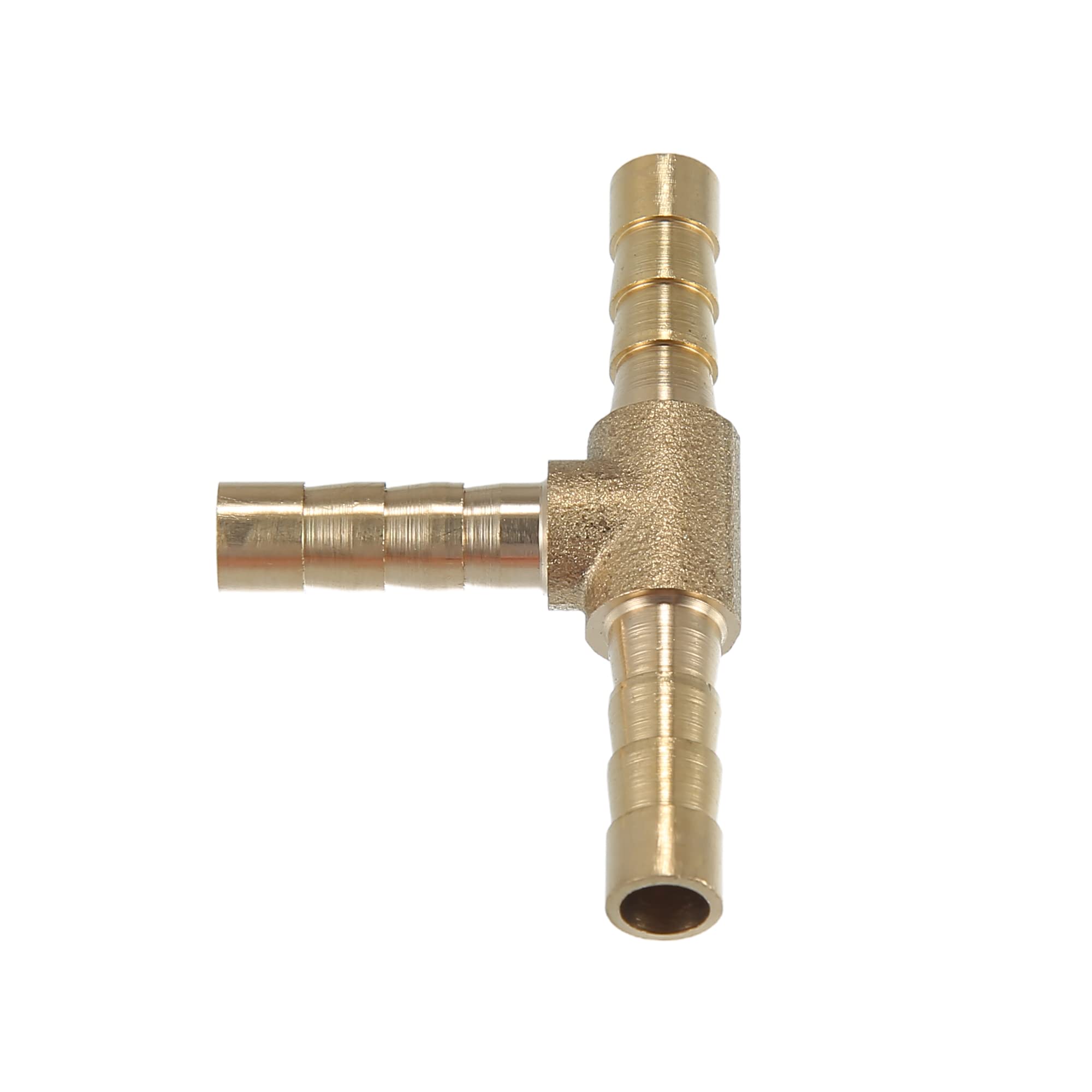 QUARKZMAN 6mm T-Stuk Push-to-Connect Fittingen - Vernikkeld Messing - 2 Stuks - Snelverbinding