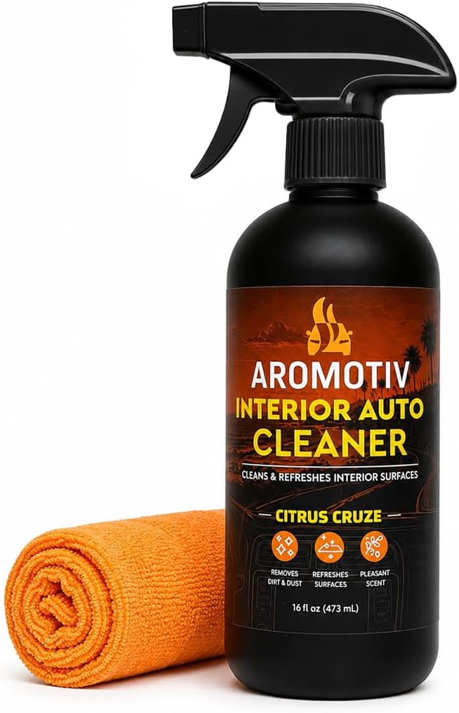 AROMOTIV Plant-Based Auto Interior Cleaner with Microfiber Towel