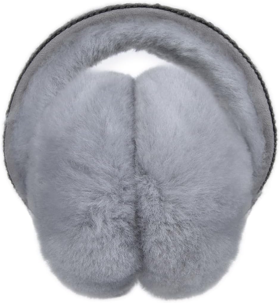 Harssidanzar Winter Earmuffs for Women, Sheepskin Foldable Outdoor Earmuffs HL304US - Image 6
