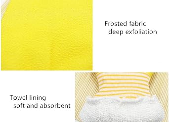 Double Sided Body Scrub Glove Bath Mitt Exfoliating Shower Towel