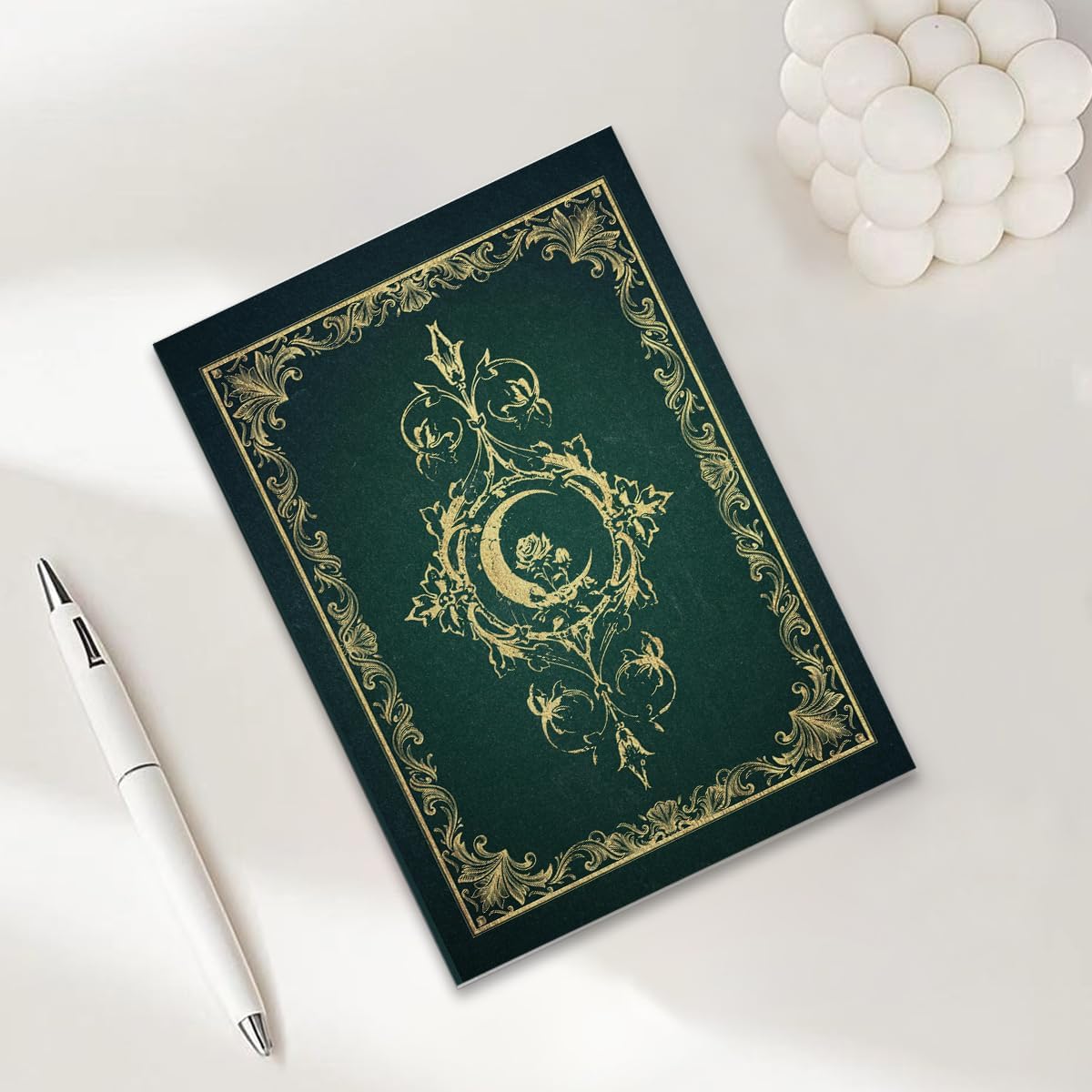 Flower Moon Notebook Journal, A5 Journal Notebook for Office Note Taking, 8.3 x 5.8 inch Writing Diary Subject Notebooks Planner, Travel Journaling, Gifts for Moon Lovers