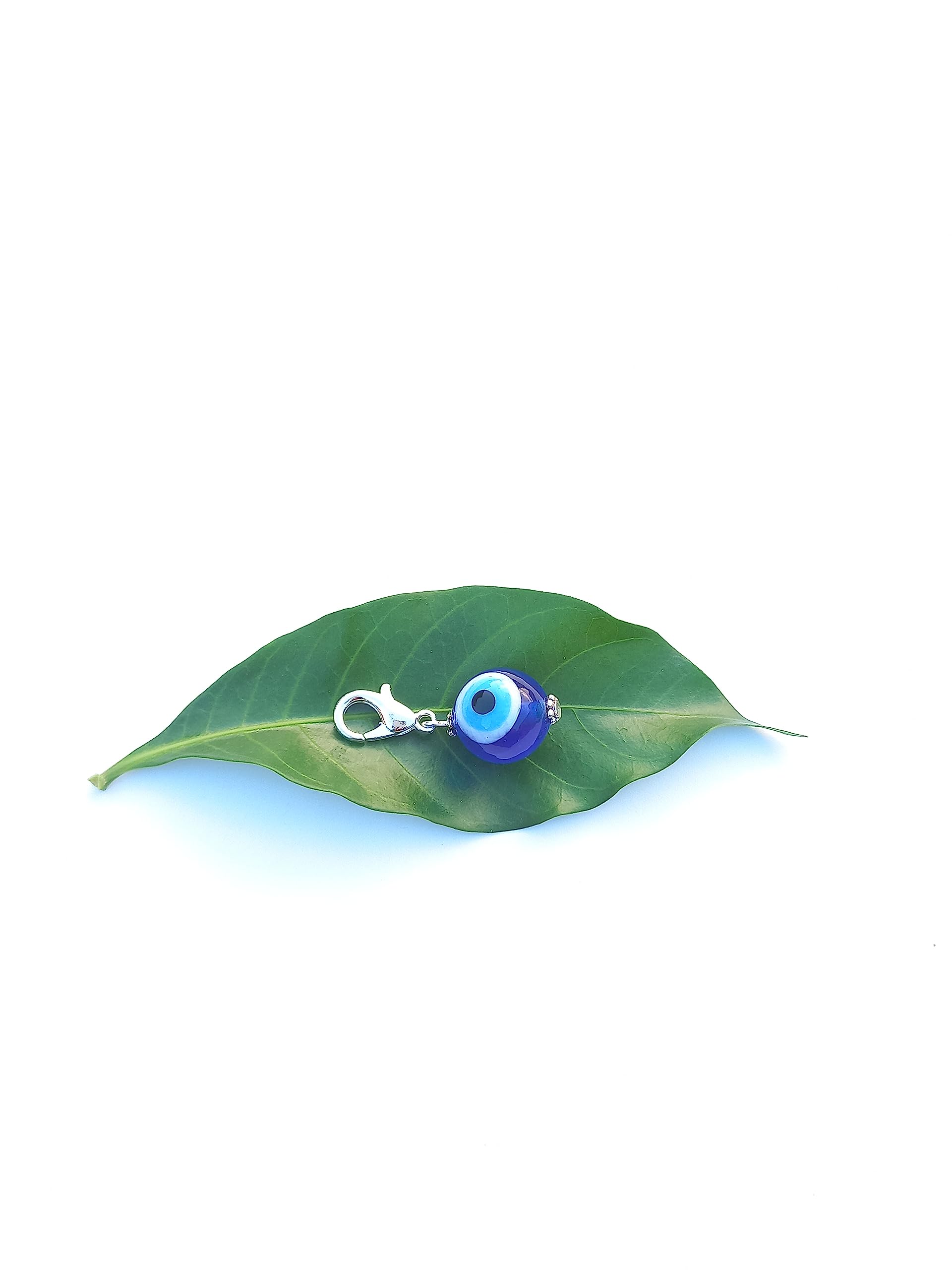 SHILPMART Round eye shape evil eye beads bunch keychain for men & women car home prosperity negative energy good luck (Blue)-image-44