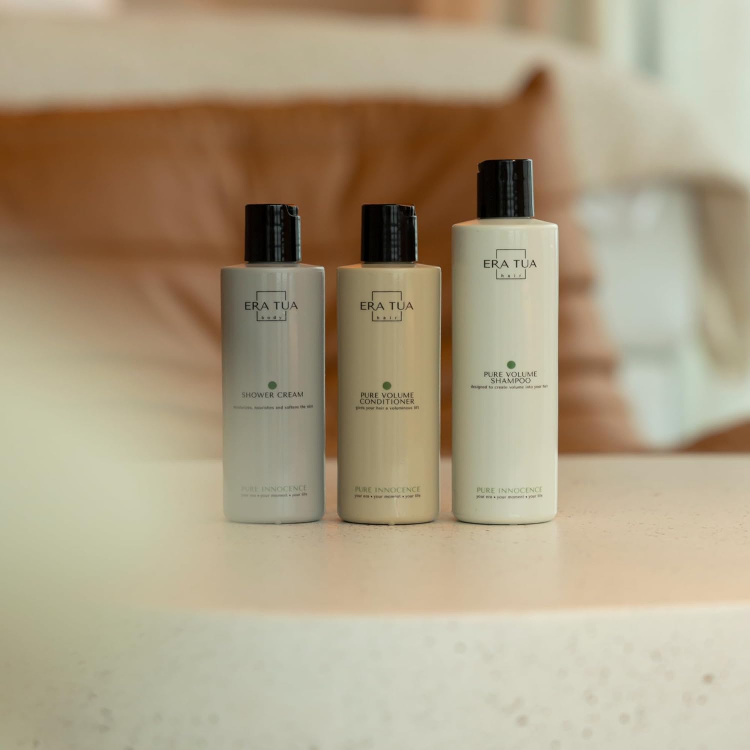 Pure Innocence Volume Shampoo & Conditioner | Dutch Made & Formulated | Volume Boosting moisturizer for All Hair Types | Floral Scent of White Jasmine, Rose & Ylang-Ylang Sulfate free 250 ml & 200 ml