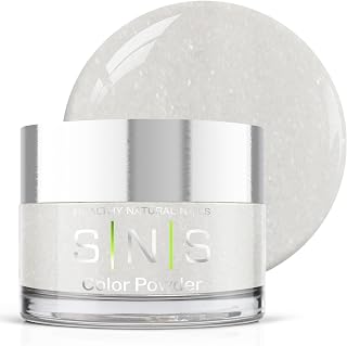 SNS Nail Dip Powder Colors, Gelous Color Dipping Powder - Taj Mahal (White Shimmer) - Long-Lasting Dip Nail Colors for Healthier Nail Beds - Low-Odor Nail Color for Professionals & Home DIY - 0.5 oz