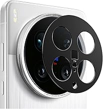 GIOPUEY Camera Screen Protector Compatible with Vivo X200 Ultra, Metal Camera Protective Frame, Scratch-Resistant, Protective Film Camera - Black