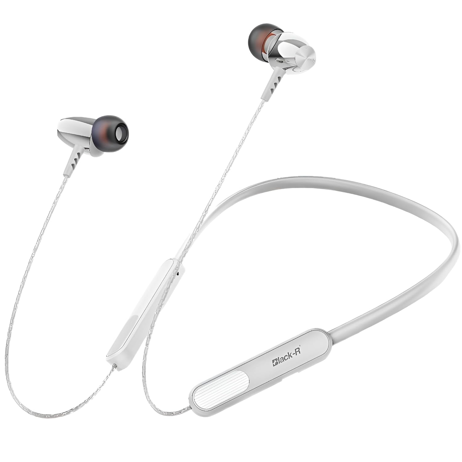 Black-R Bluetooth Wireless in Ear Earphones with Mic, Bombastic Bass – 13 mm Drivers, Dust and Water Resistant, Fast Charge, Low Latency, v5.4 Bluetooth Neckband, Grey Black-R Bluetooth Wireless in Ear Earphones with Mic, Bombastic Bass – 13 mm Drivers, Dust and Water Resistant, Fast Charge, Low Latency, v5.4 Bluetooth Neckband, Grey