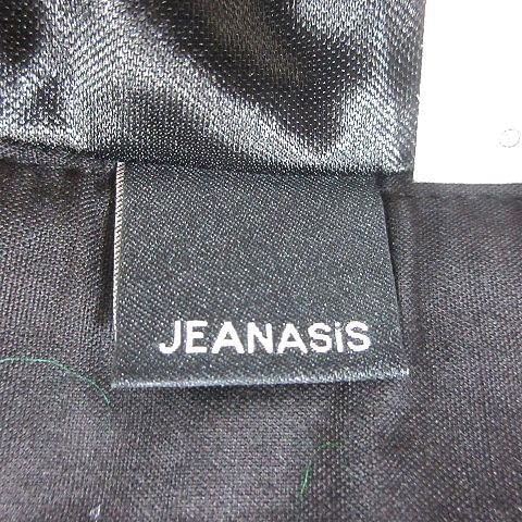 ジーナシス JEANASIS フレアスカート マキシ ロング 偏 S シルバーカラー 黒 ブラック AU レディース